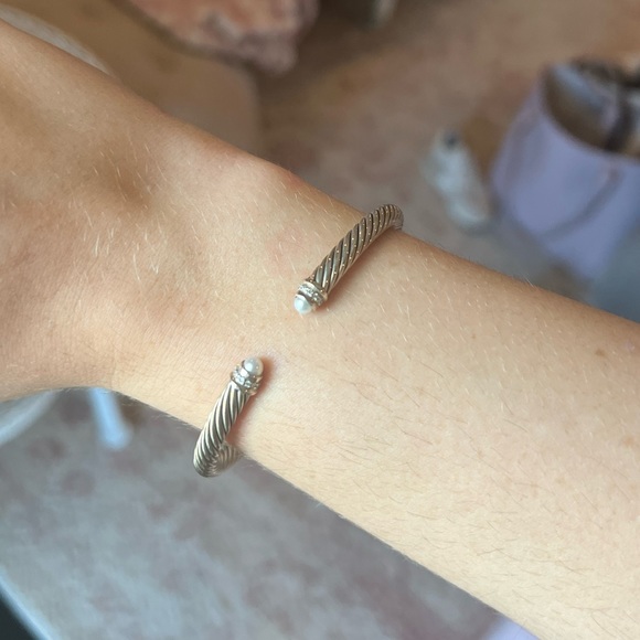 David Yurman - Cable Classics Color Bracelet with Pearls and Pavé Diamonds - Picture 3 of 5